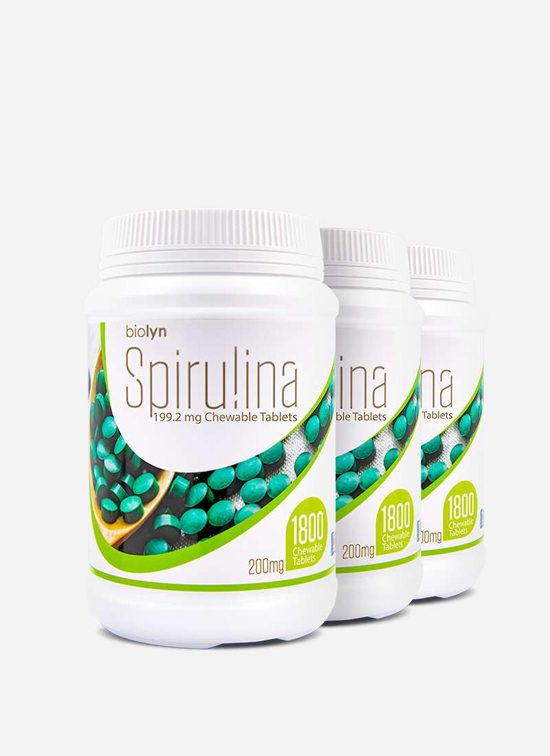 Biolyn Spirulina 199.2mg Chewable Tablet 1800's x 3 (EXP: Dec 27)